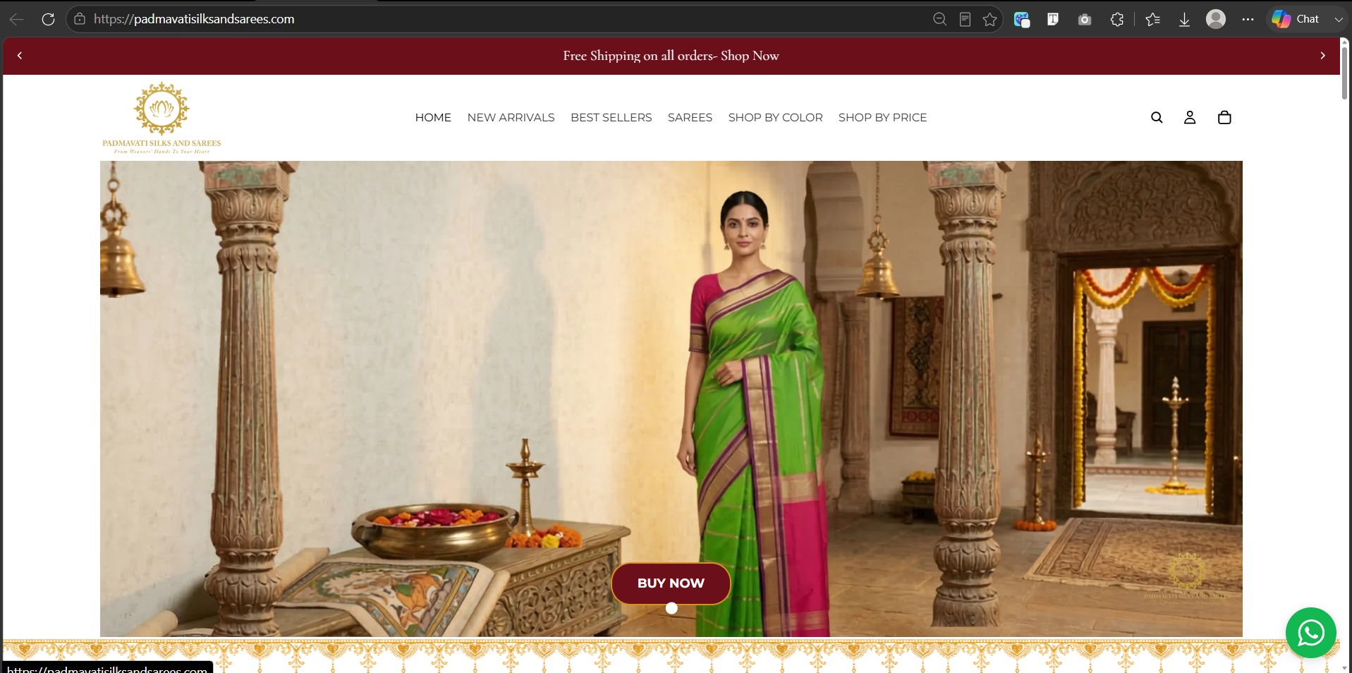 Padma Silks & Sarees E-Commerce Website